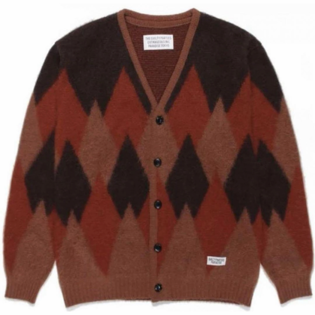 WACKO MARIA - ワコマリア アーガイル柄モヘアカーディガン キムタク