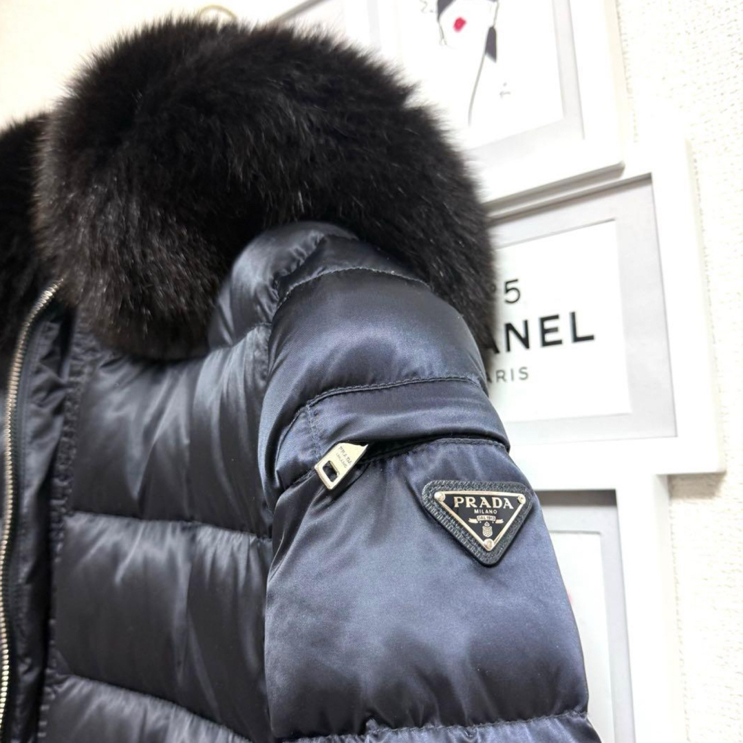 PRADA - PRADA プラダ ダウンジャケット ファーダウン ダウンコートの