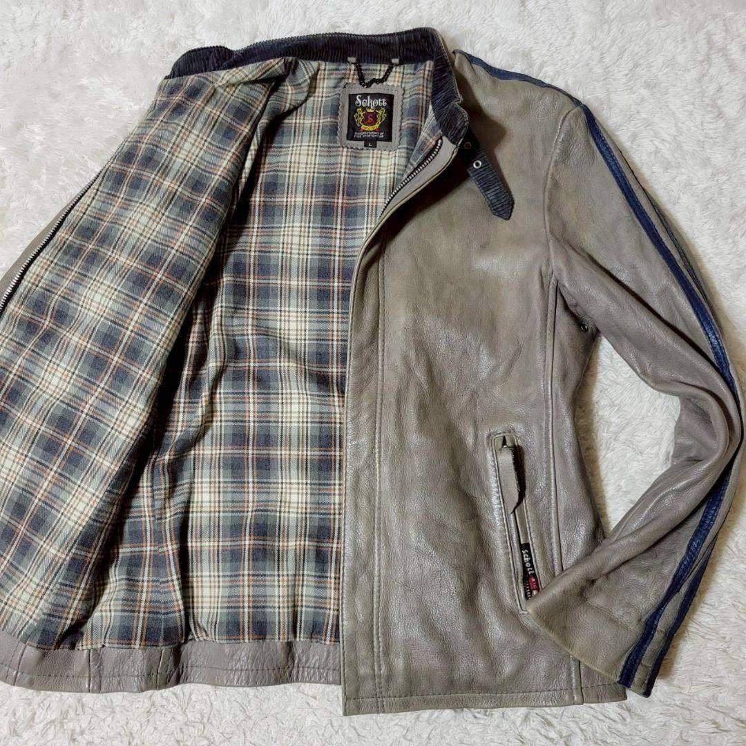 schott - Schott クラシックレーサー シングルライダース エイジング