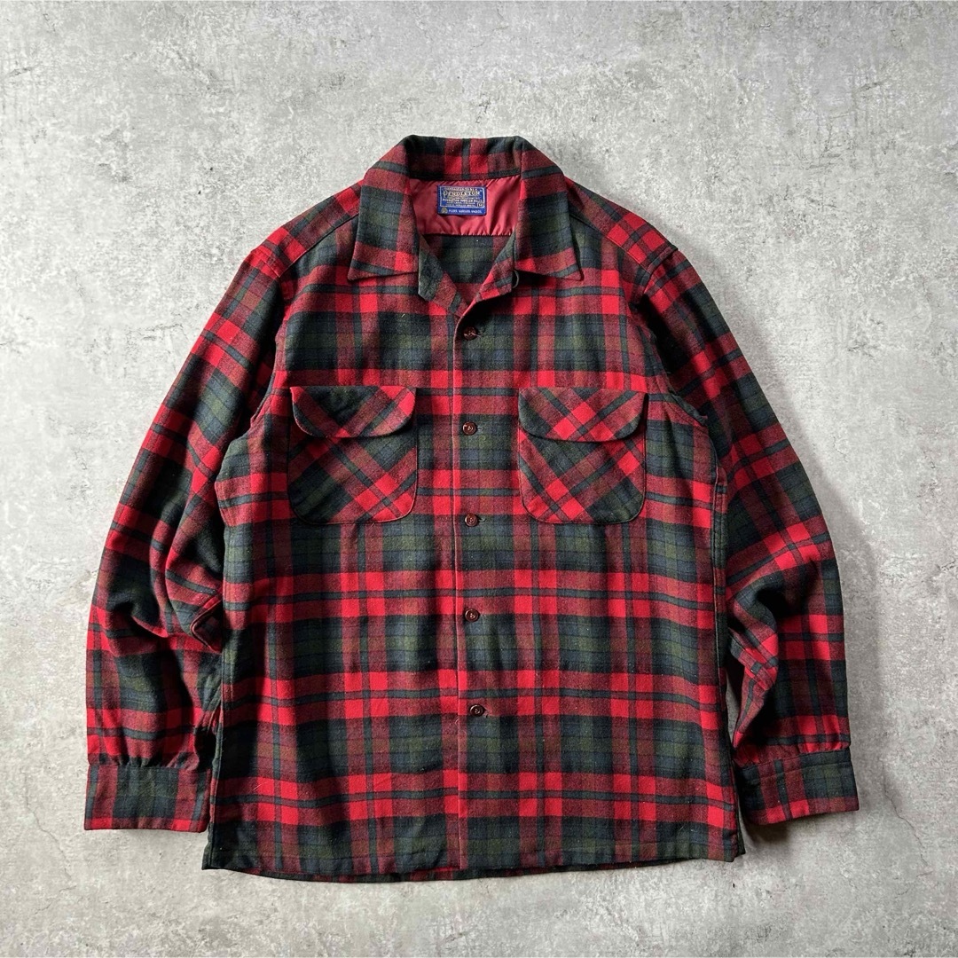 PENDLETON - 60s ペンドルトン ウールシャツ/ボードシャツ USA製 M