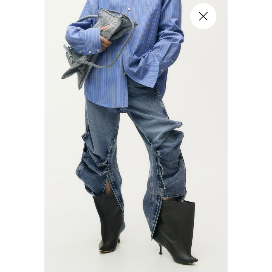 H&M - グレンマーティンス× H&M ワイドデニム GLENN MARTENSの通販 by