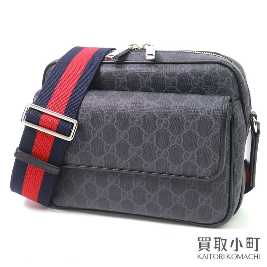 GUCCI - 【美品】グッチ【GUCCI】GGブラック スモール クロスボディ