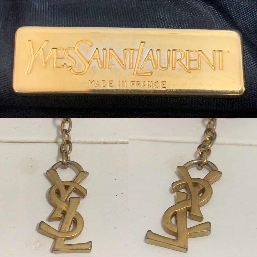 Yves Saint Laurent - YVES SAINT LAURENT 80s FRANCE製 LOVE柄 ポーチ