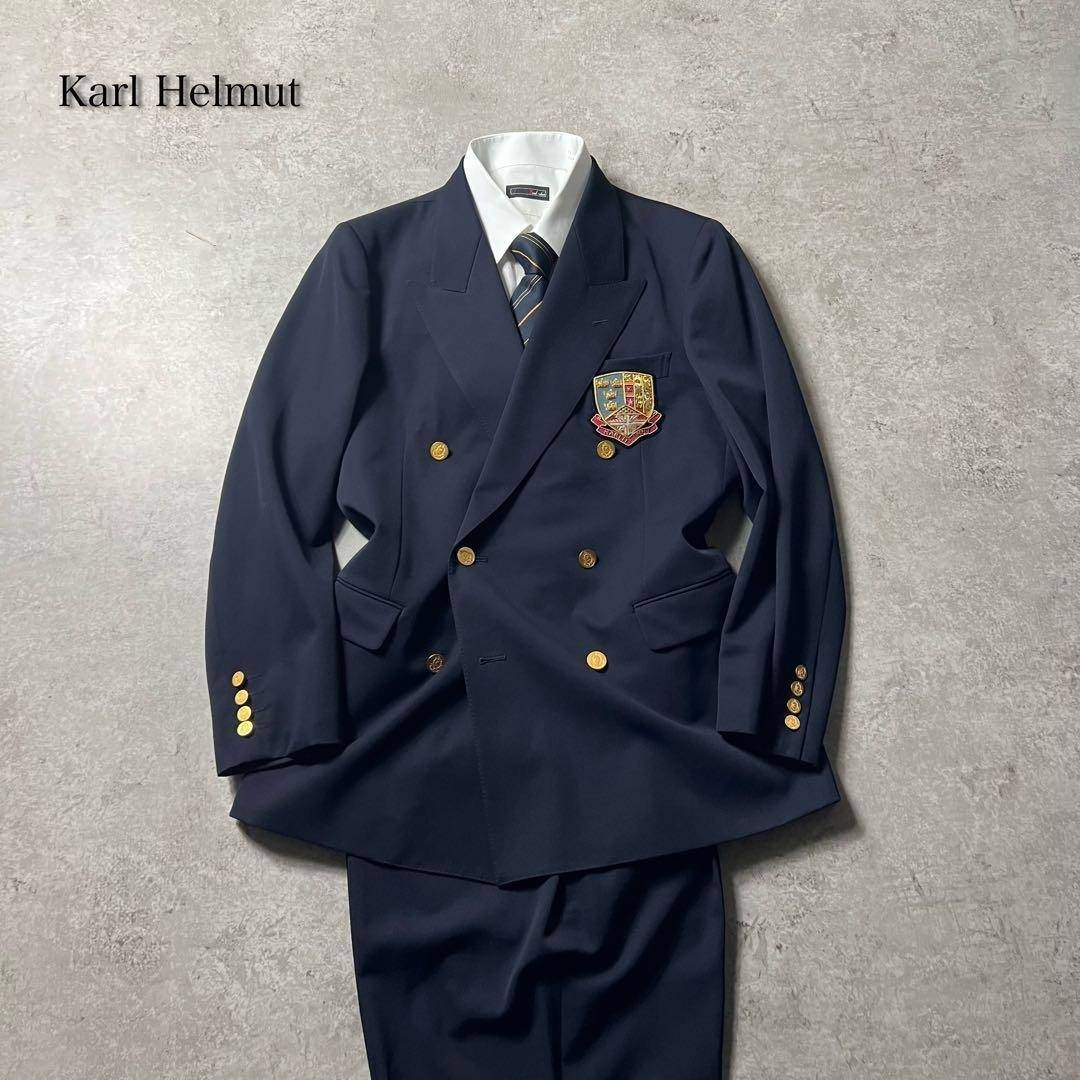 Karl Helmut - カールヘルム メンズ 金ボタン ダブル セットアップ