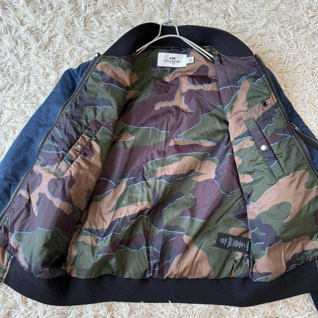 COACH - コーチ MA-1ジャケット ネイビー×カモフラージュ柄 メンズの