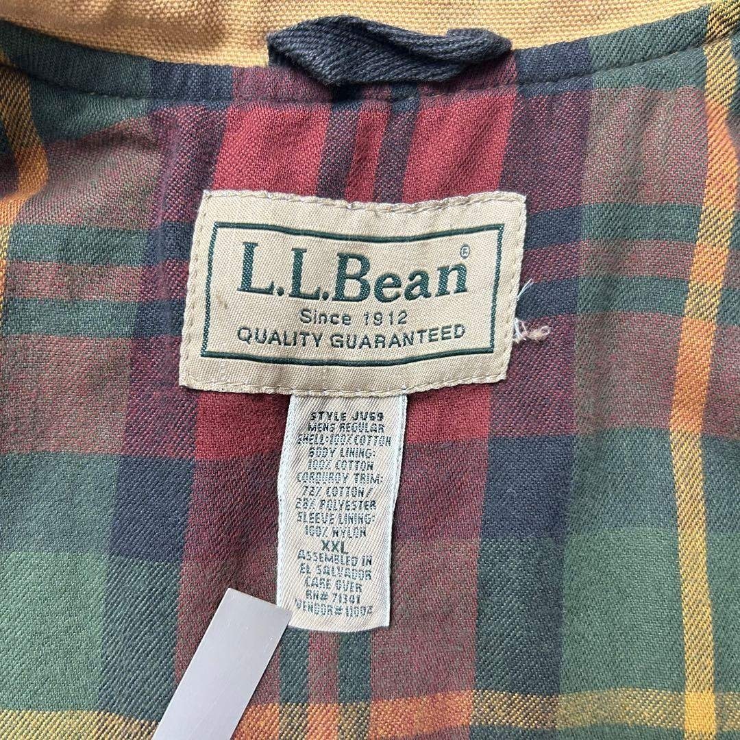 エルエルビーン 内チェックダック地ハンティングジャケットベージュ2XL