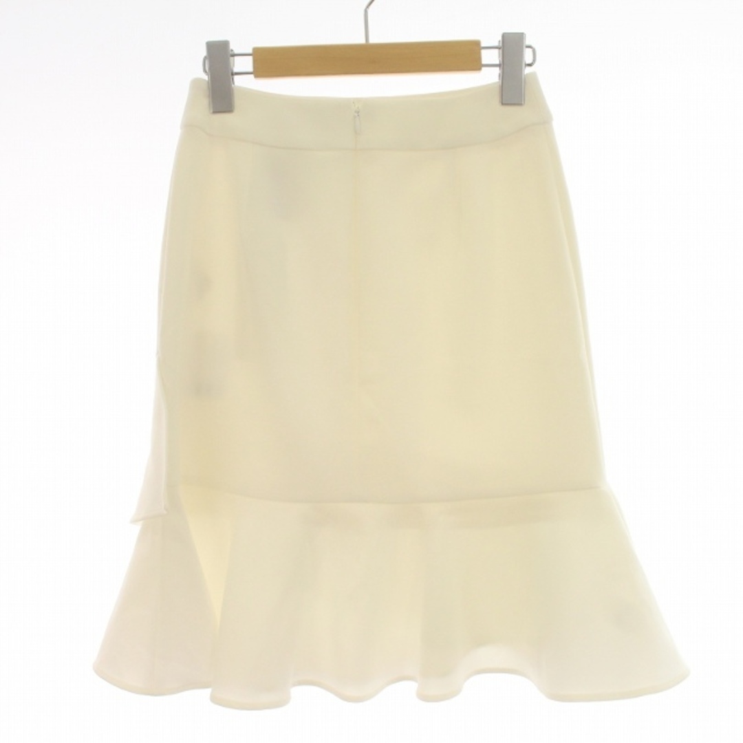 ヨーコチャン アシンメトリックペプラムスカート ひざ丈 38 M 白