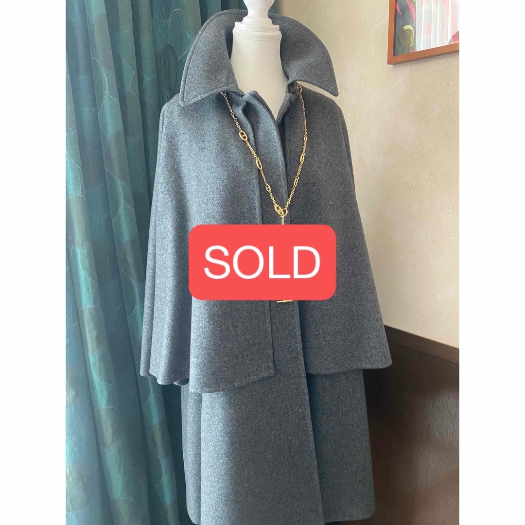 HERMES - 新品同様❣️エルメスHERMESケープマント カシミア100%コート