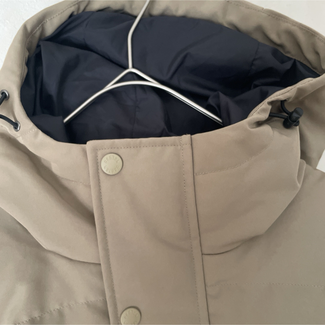 DANTON - DANTON フーデッド ダウンコート ライトベージュ レディース