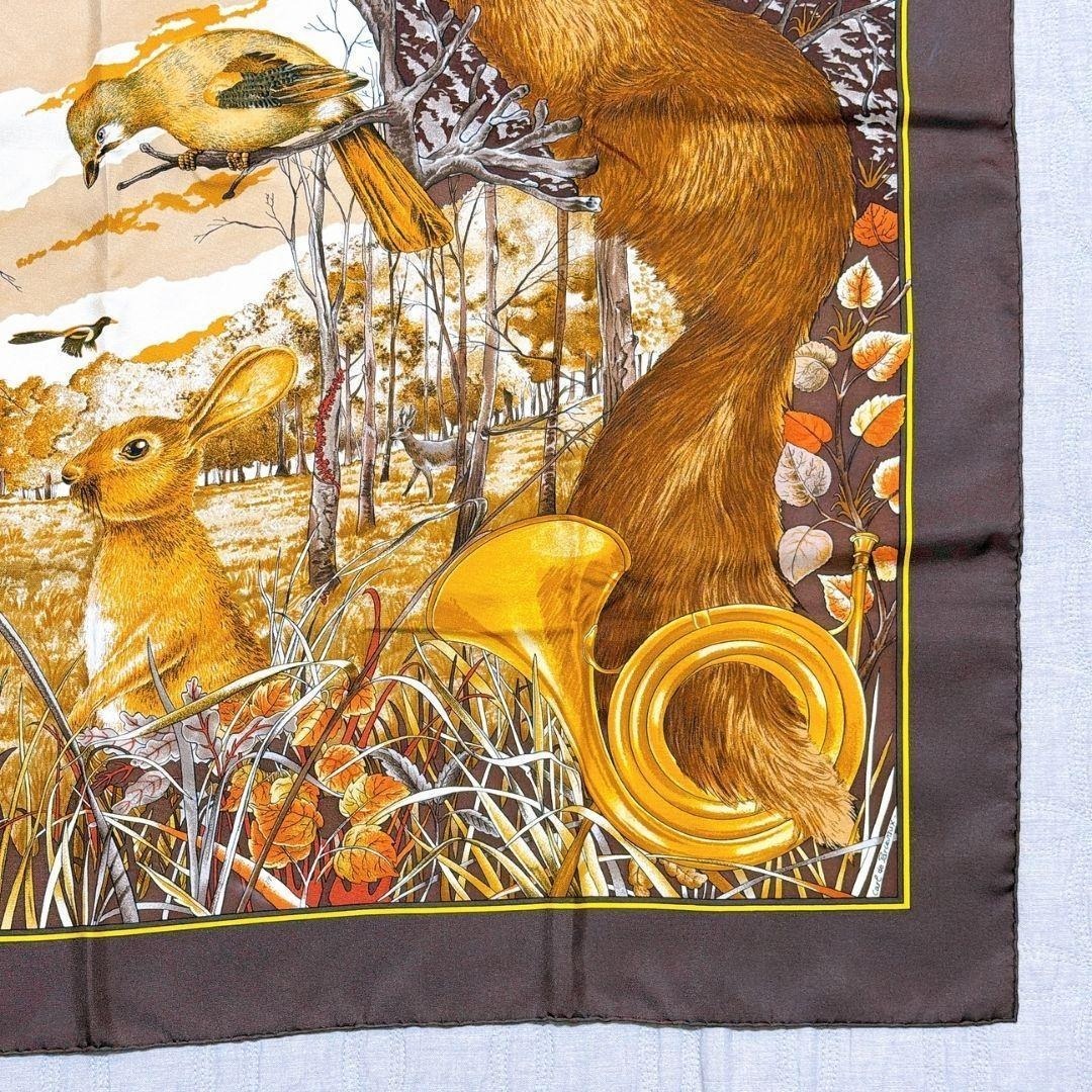 HERMES - エルメス カレ90 森の狩猟 CHASSE AU BOIS シルク スカーフの