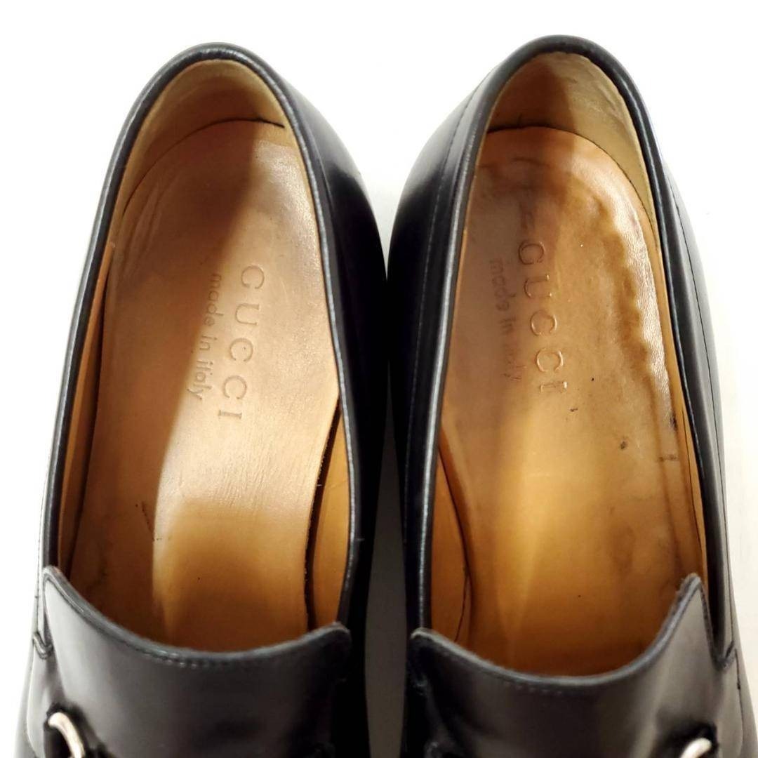 ☆良品グッチ ホースビット ローファー ブラック 7 1/2 レザー