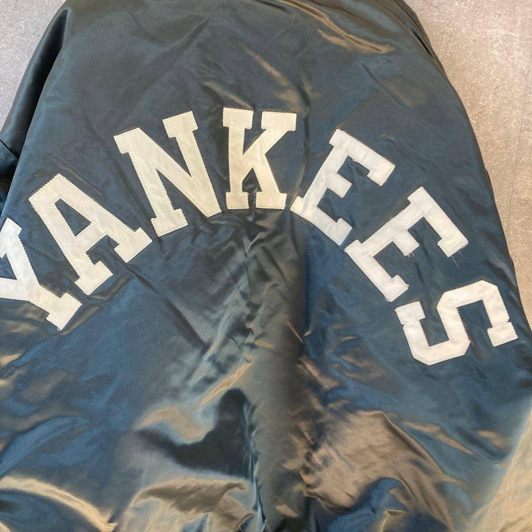 VINTAGE - USA製 90s Yankees スタジャン ダークグリーン Lサイズの