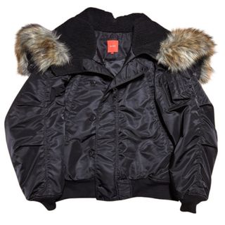 BEAMS - 新品 BEAMS クレイジー MA-1 ブラック グレー S サーモライト