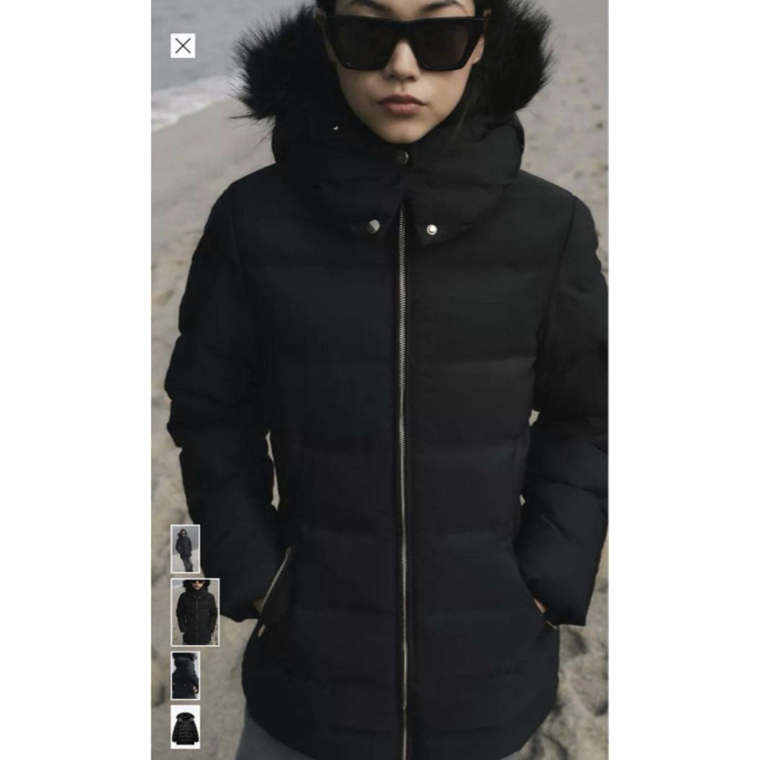 ZARA - ZARA セミロング丈フード付きダウンジャケットの通販 by はな