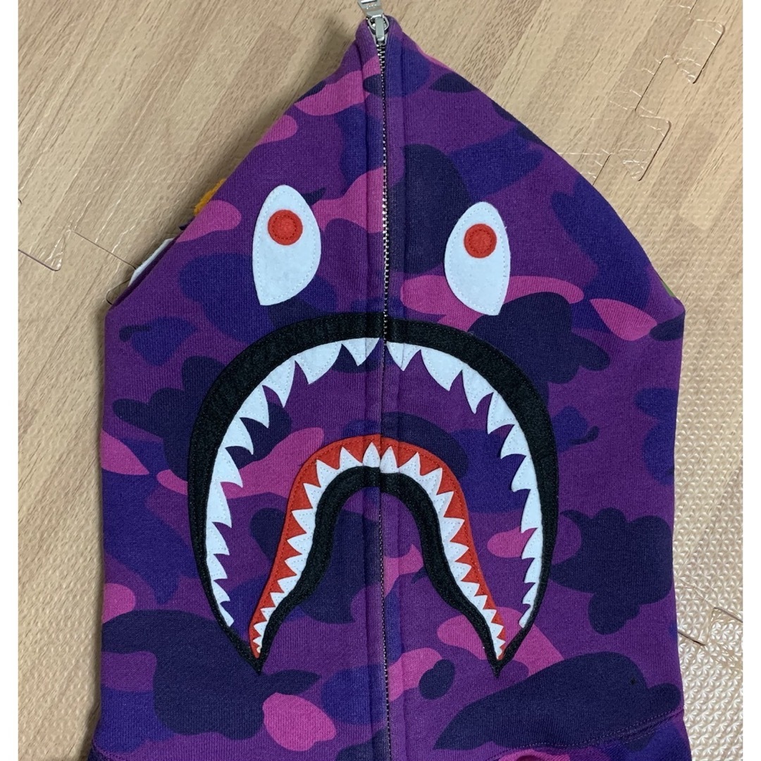 A BATHING APE - ☆激レア☆ APE パープル カモ シャークパーカー