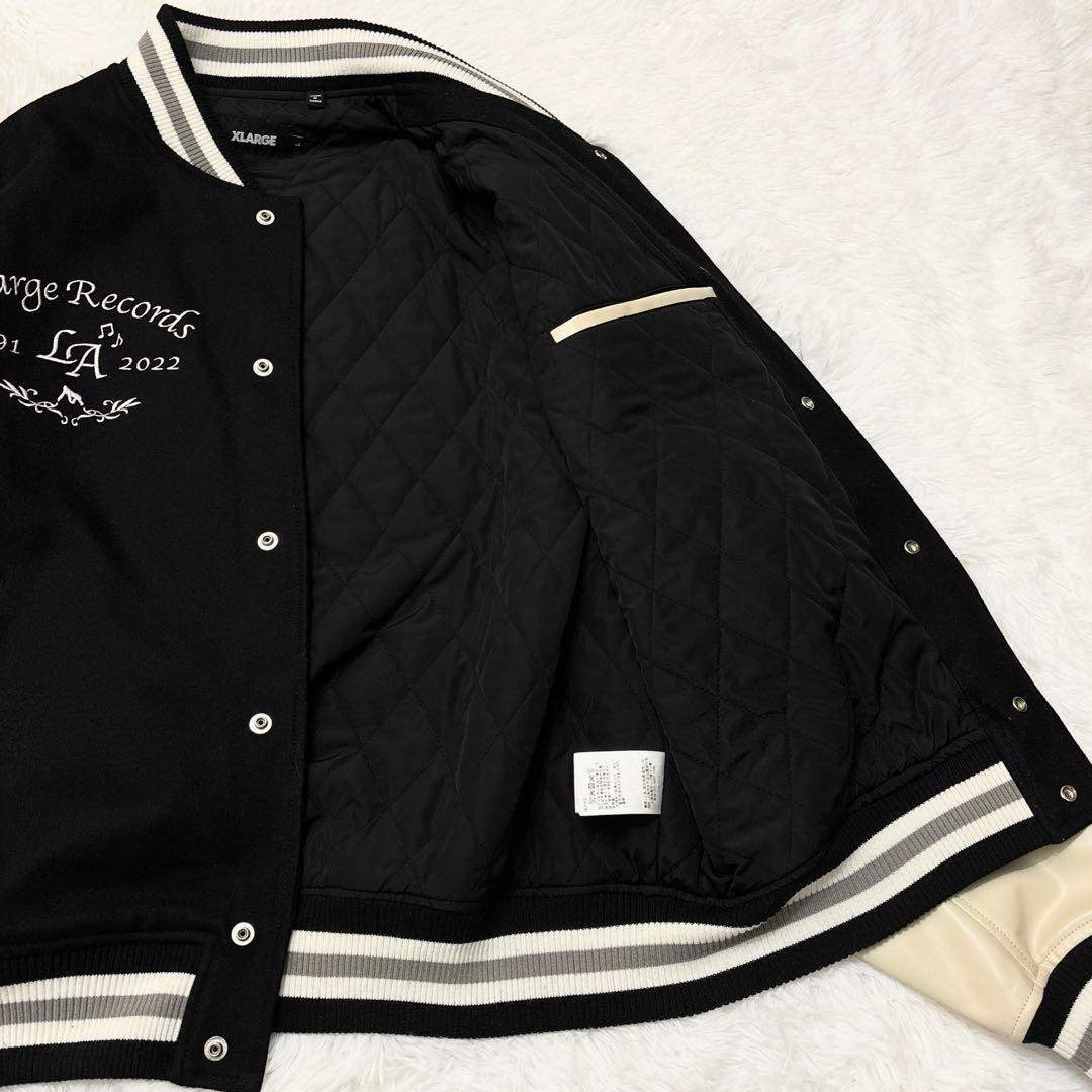 XLARGE - 美品 XLARGE スタジャン ワッペンロゴ ジップアップ Lサイズ