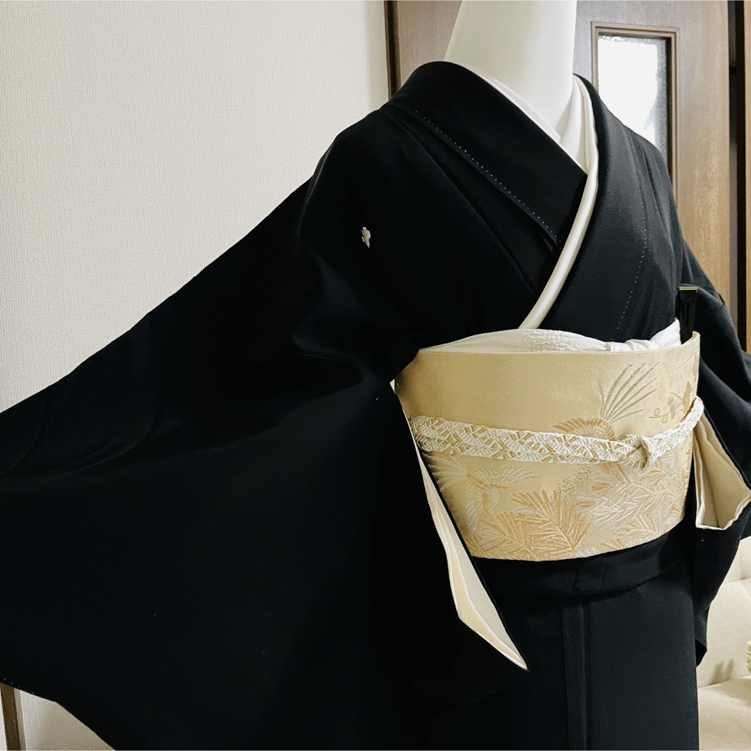 黒留袖 親族 結婚式 披露宴 母 袋帯 フルセット 袷 着物 和装