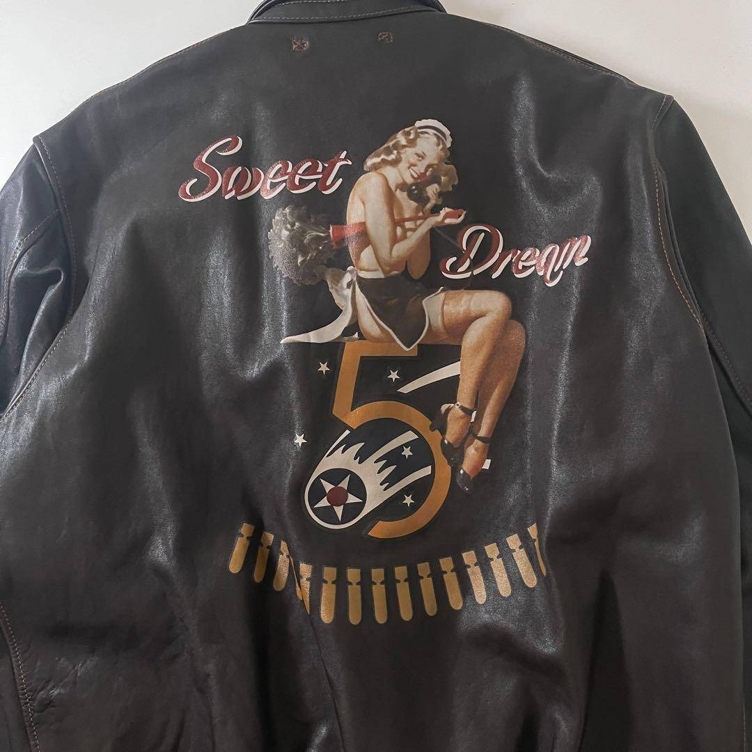 AVIREX - 極美品 AVIREX 馬革 ピンナップガール A-2 レザーフライト