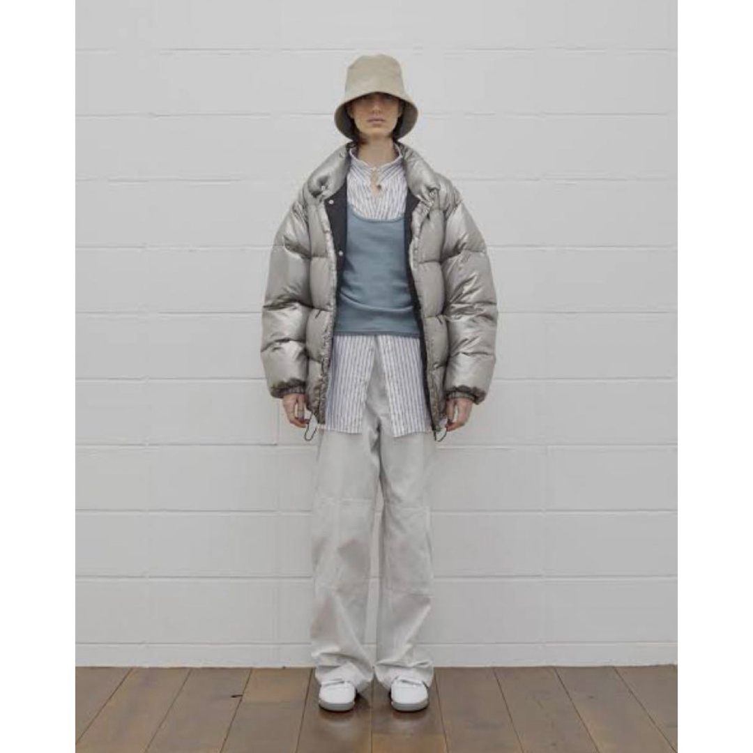 UNUSED - UNUSED ダメージ加工 シルバー ダウンジャケットの通販 by