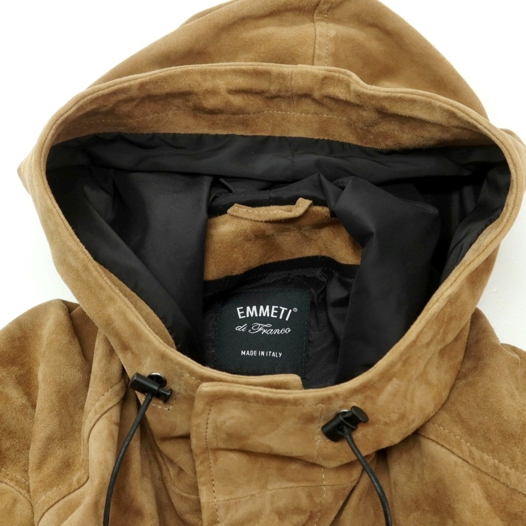 中古】エンメティ EMMETI ゴートスエード モッズコート ブラウン