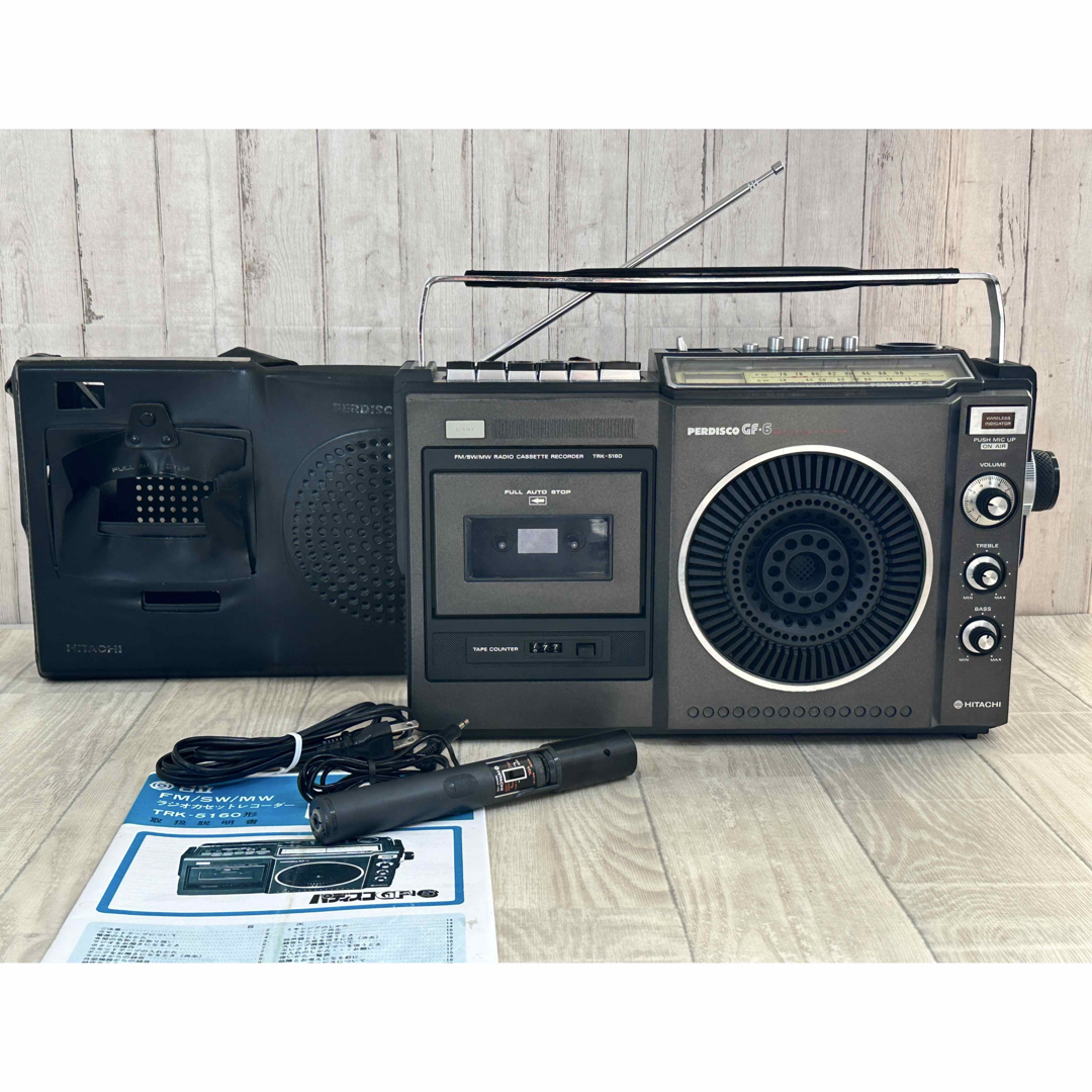 日立 - 動作品| 日立 ラジカセTRK-5160 昭和レトロ ラジオ Hitachiの