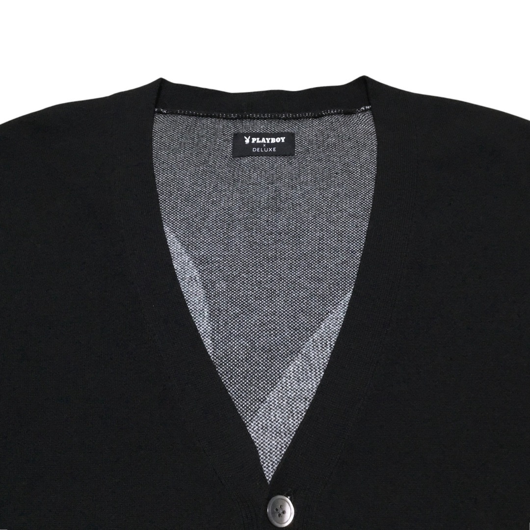 希少 DELUXE PLAYBOY コラボレーション カーディガン M ブラック