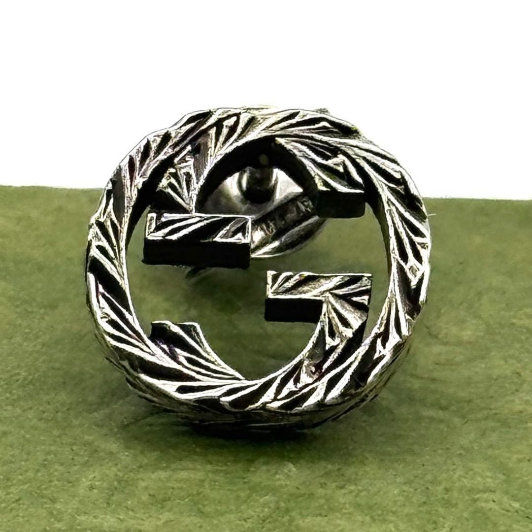 GUCCI - GUCCI インターロッキングg シルバー925 片耳 スタッズピアス