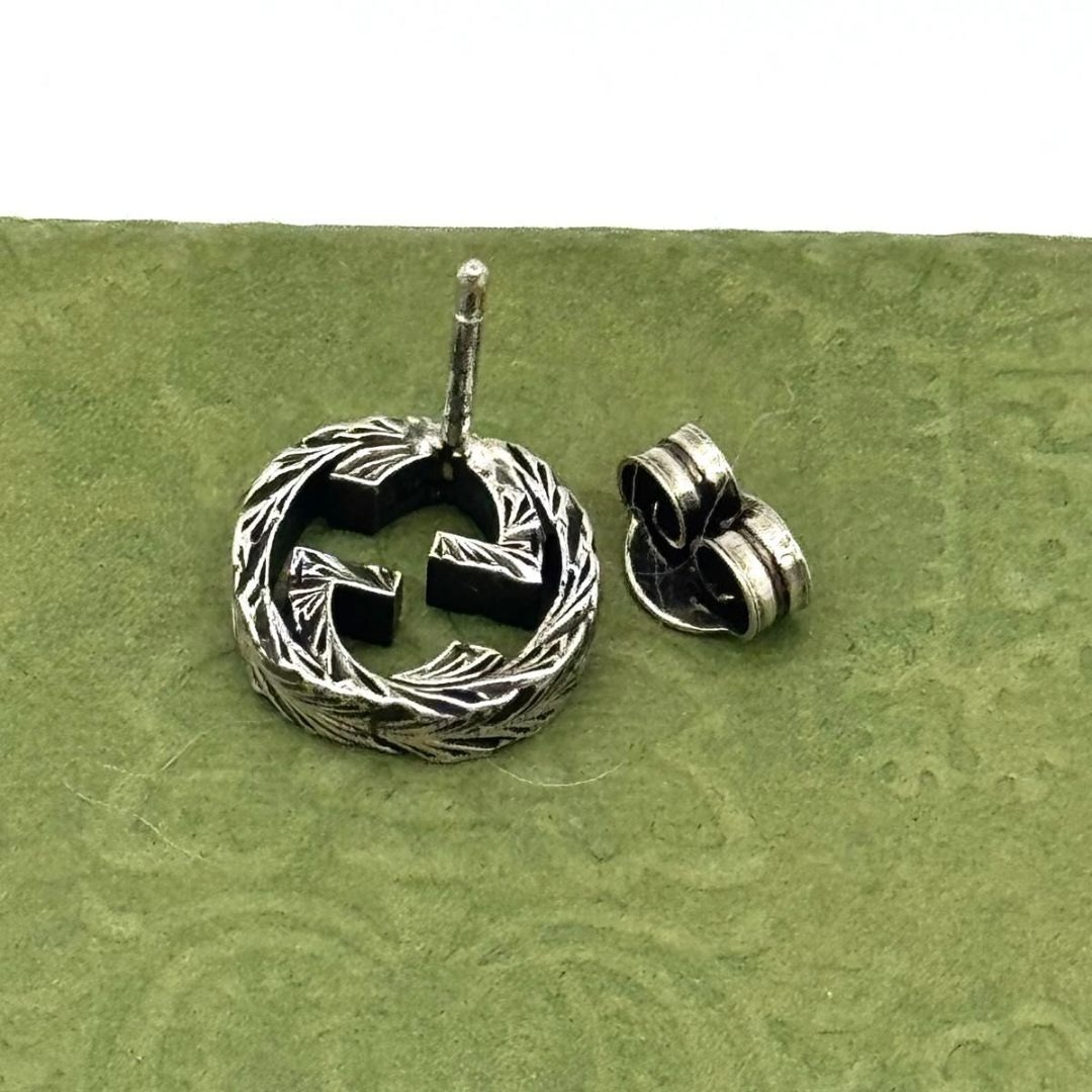 GUCCI - GUCCI インターロッキングg シルバー925 片耳 スタッズピアス