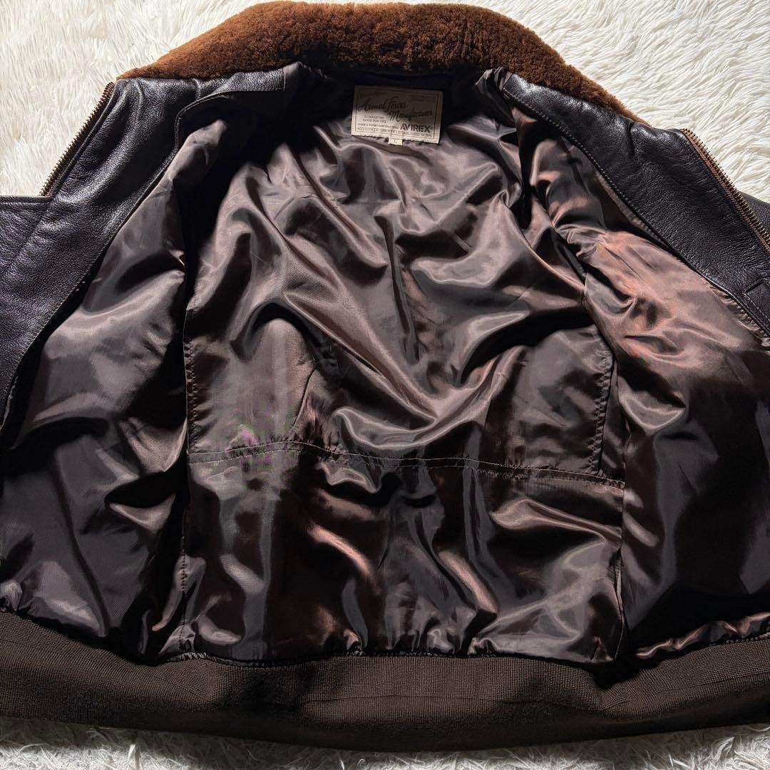 AVIREX - 極美品□AVIREX フライトジャケット G-1 やぎ革 襟ボア