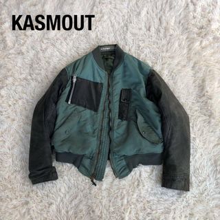 KASMOUT 再構築 レザー切替MA-1フライトジャケット リメイクの通販 by