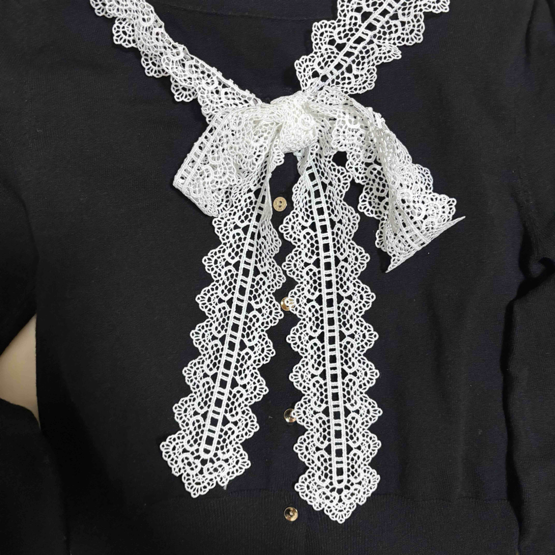 SNIDEL - レースボウタイカーディガン snidelの通販 by りお's shop