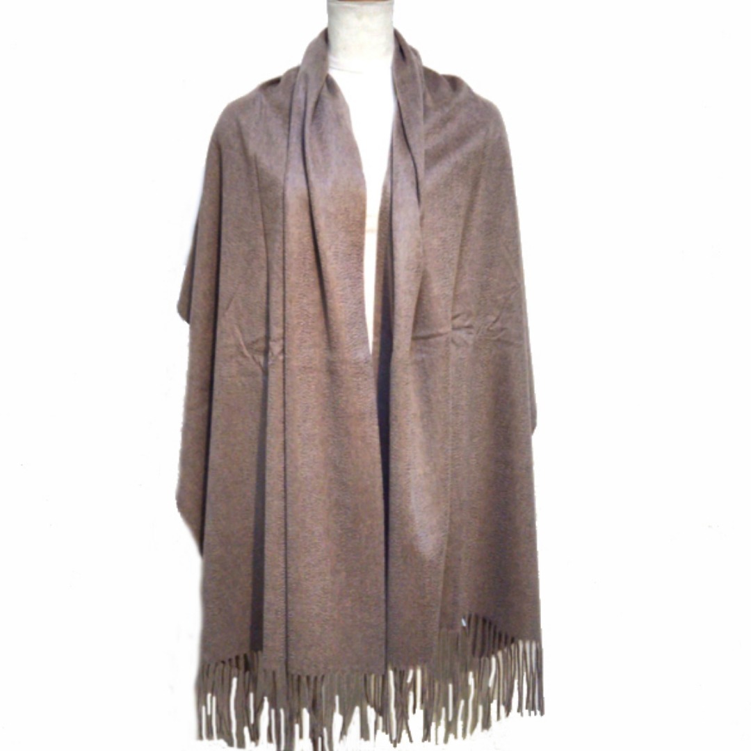 値下70㎝×200超大判無染色 100% カシミヤストールマフラーMOC新品の