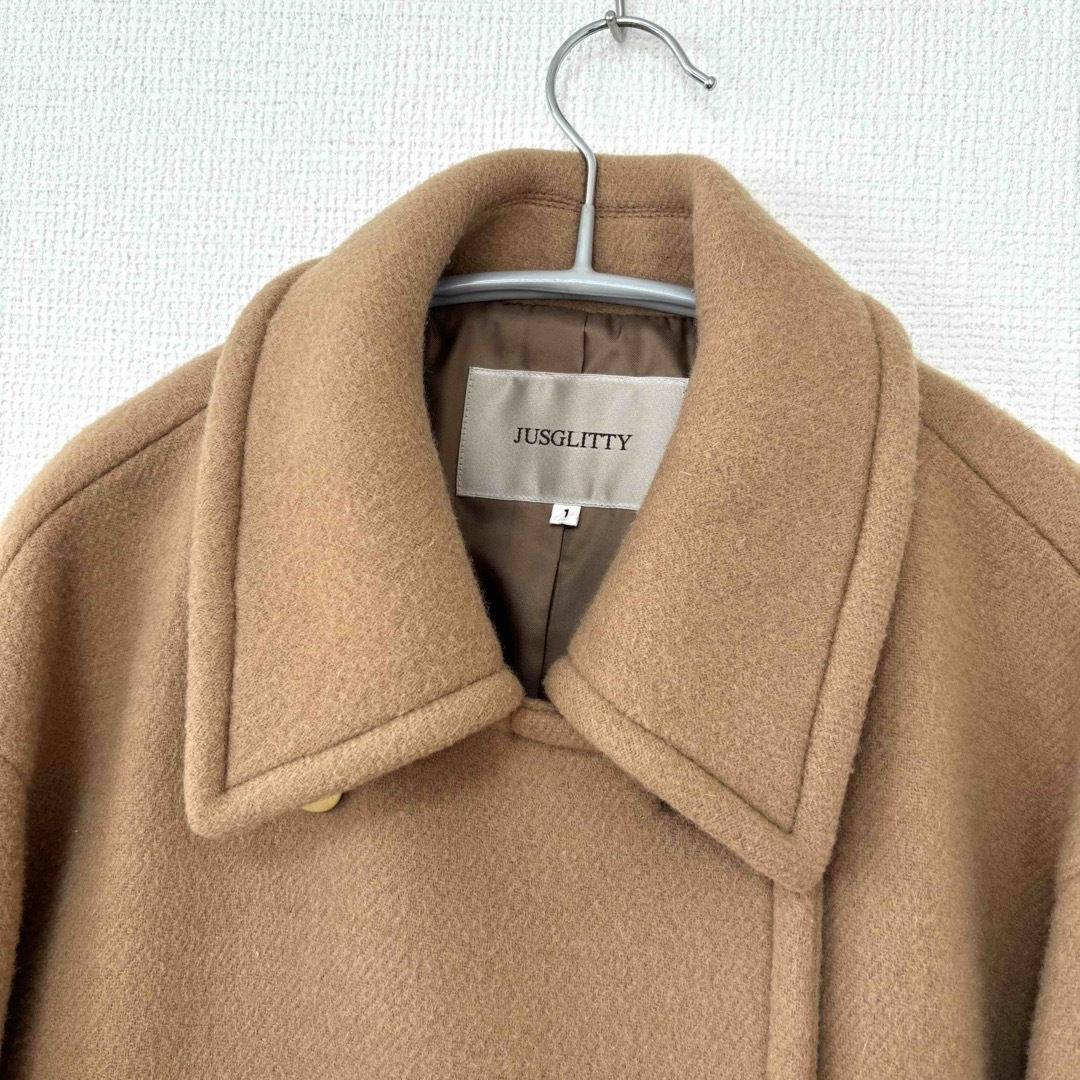 JUSGLITTY - JUSGLITTY スタンダードPコート キャメル ロングコート