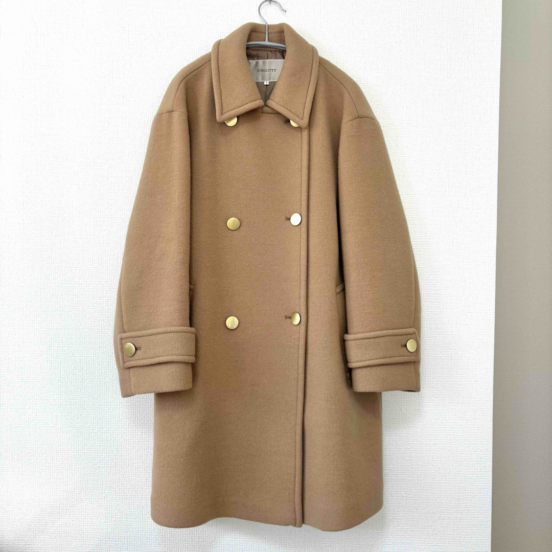 JUSGLITTY - JUSGLITTY スタンダードPコート キャメル ロングコート