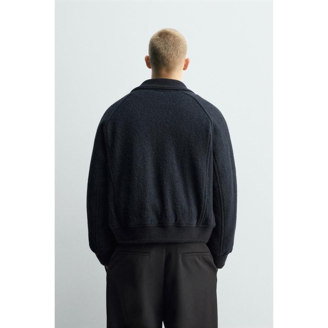 ZARA - zara ザラ リブ襟切り替えジャケット Sの通販 by GR｜ザラなら