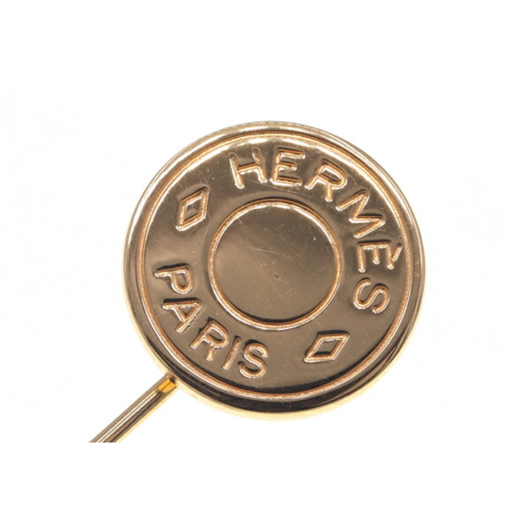 HERMES - エルメス ピンブローチ セリエ ゴールド メタル 中古の通販
