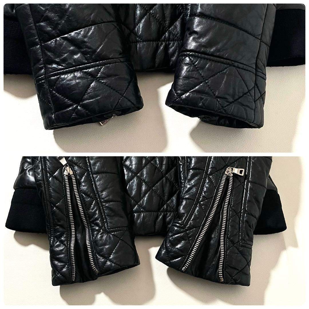 BALMAIN - 【美品】BALMAIN ラムレザー ダブル ライダース ジャケット