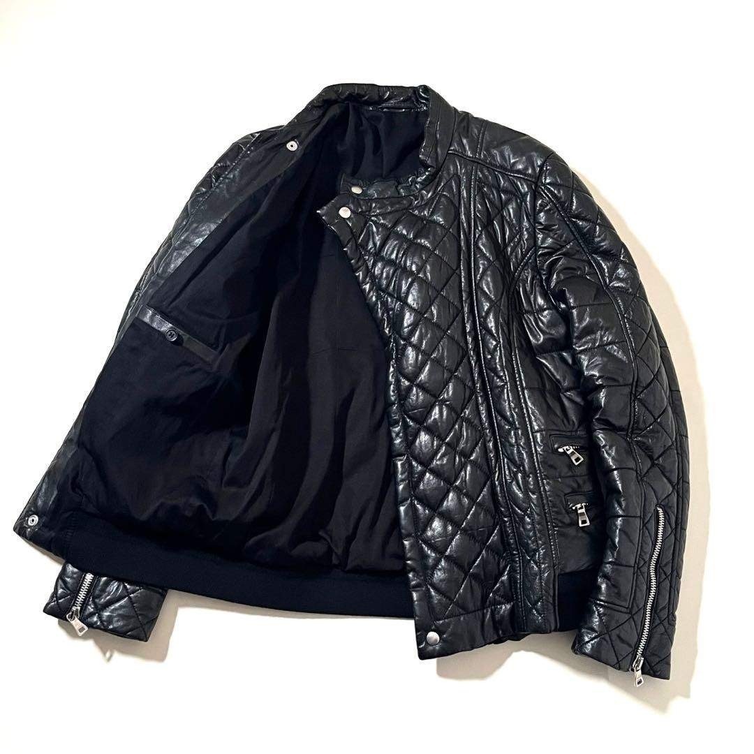 BALMAIN - 【美品】BALMAIN ラムレザー ダブル ライダース ジャケット