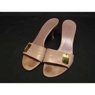 GUCCI - GUCCI グッチ レザー ヒール サンダル ミュール 表記サイズ6