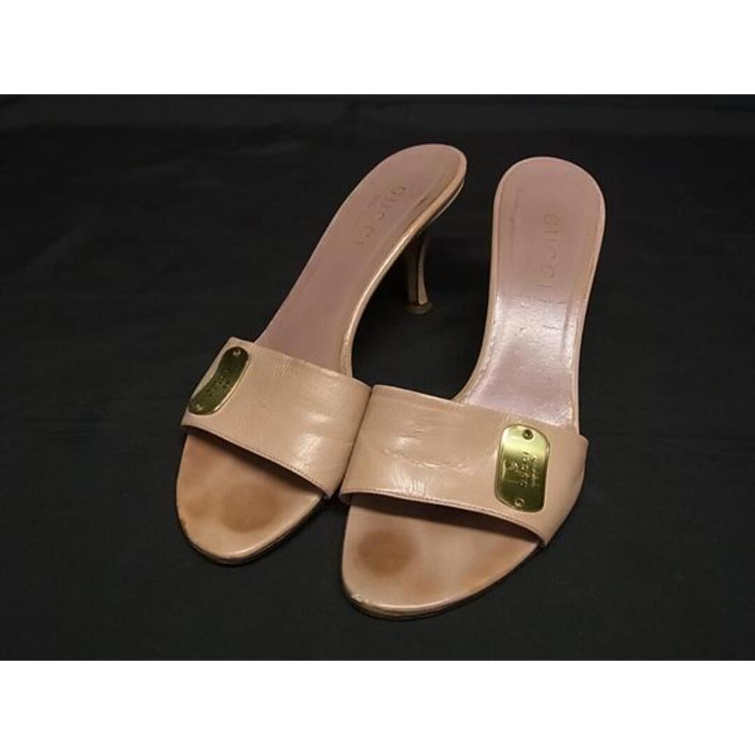 GUCCI - GUCCI グッチ レザー ヒール サンダル ミュール 表記サイズ6