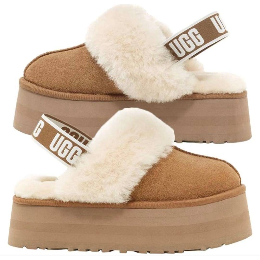 UGG - 【UGG】 ファンケット＊24.0＊厚底ファーサンダル＊US正規品新品