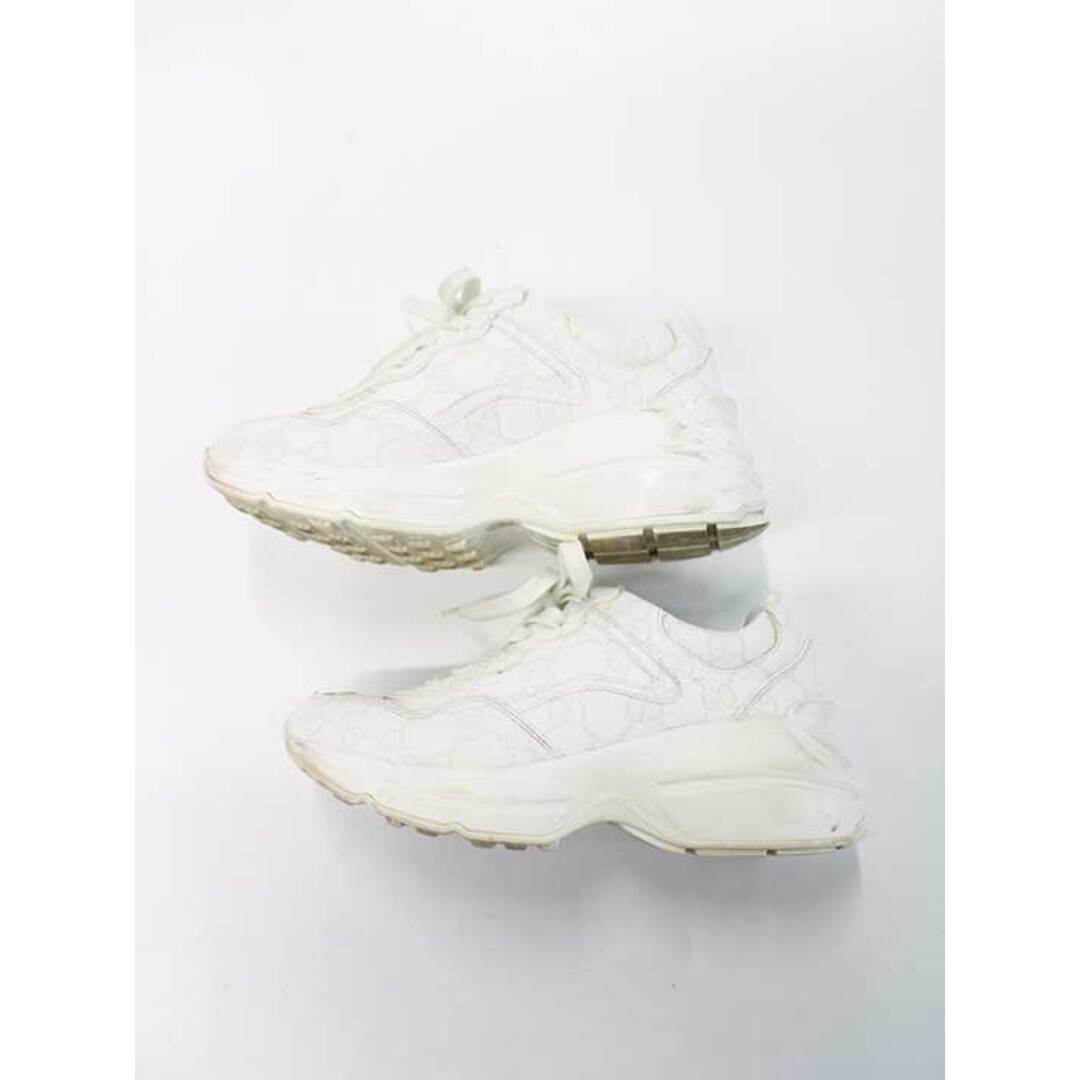 GUCCI - グッチ ライトンロゴレザースニーカー ホワイト レディース 34