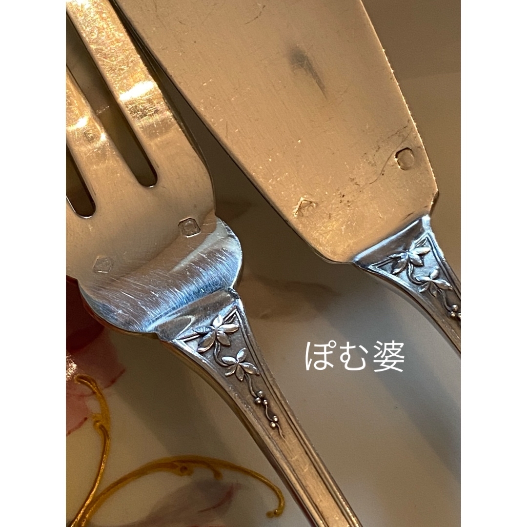 フランス／E.Lefebvre】純銀／フィッシュナイフ＆フィッシュフォーク