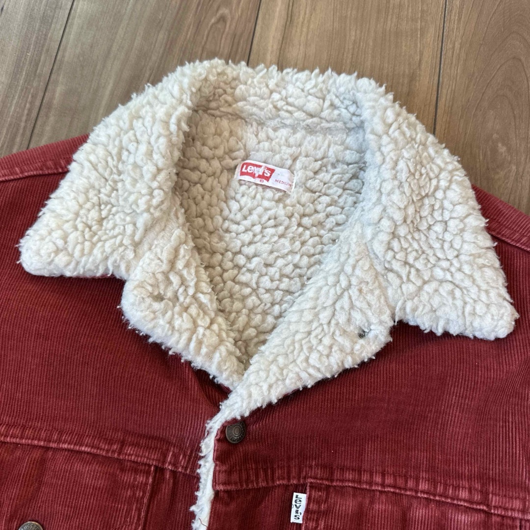 Levi's - 美品 Levi's 70s ボアジャケット コーデュロイ M USA レッド