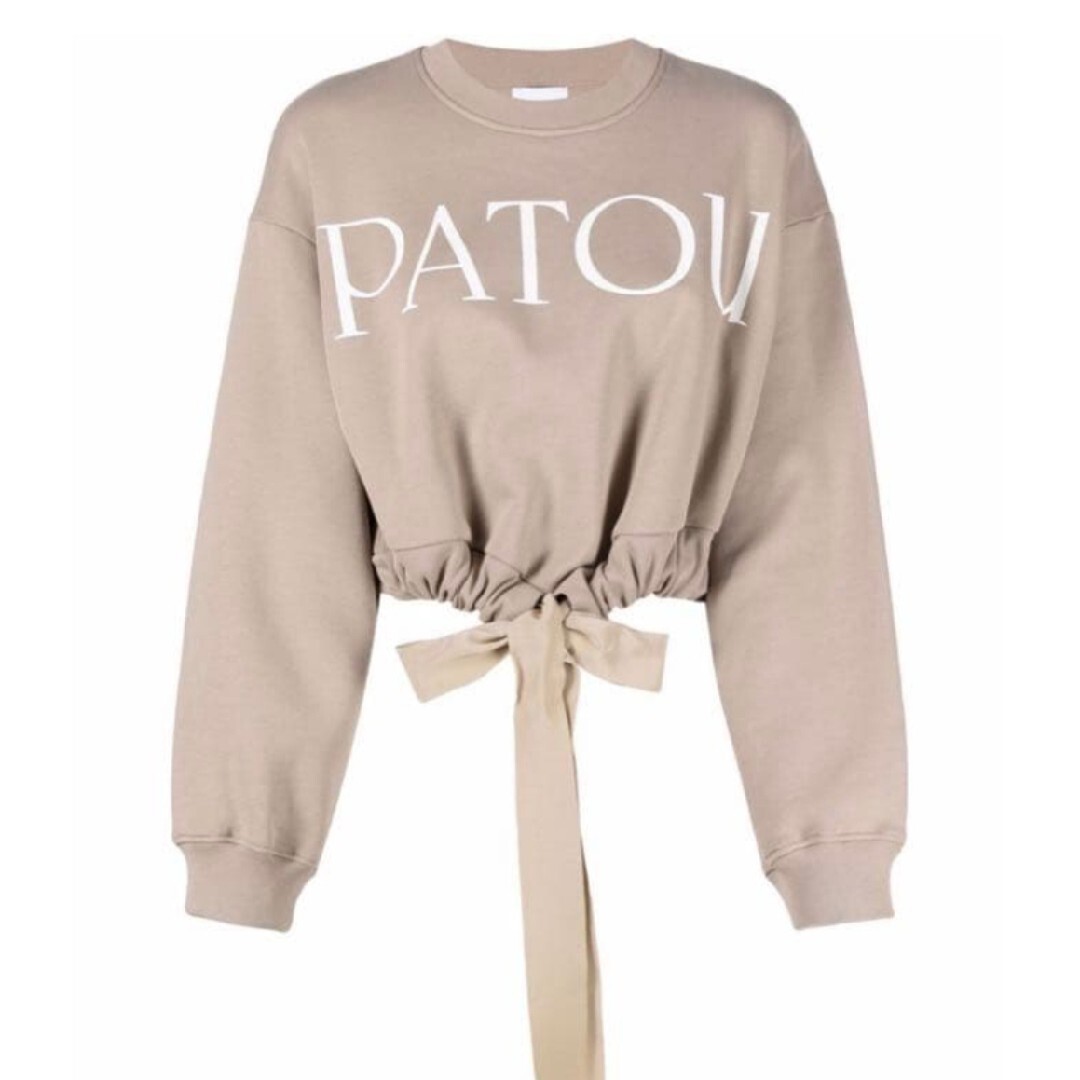 PATOU クロップドスウェット ベージュ リボン パトゥ