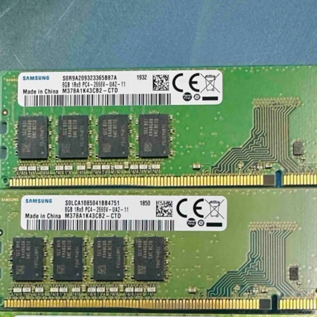 SAMSUNG - 21. 各社DDR4 16GB （8GB*2） の通販 by 福ちゃん's shop