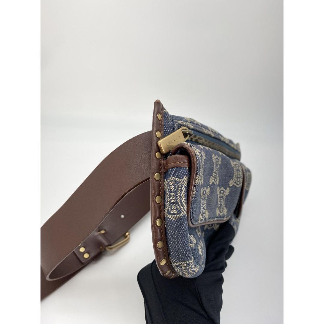 CELINE - セリーヌ Celine ウエストポーチ デニム マカダム 管理番号