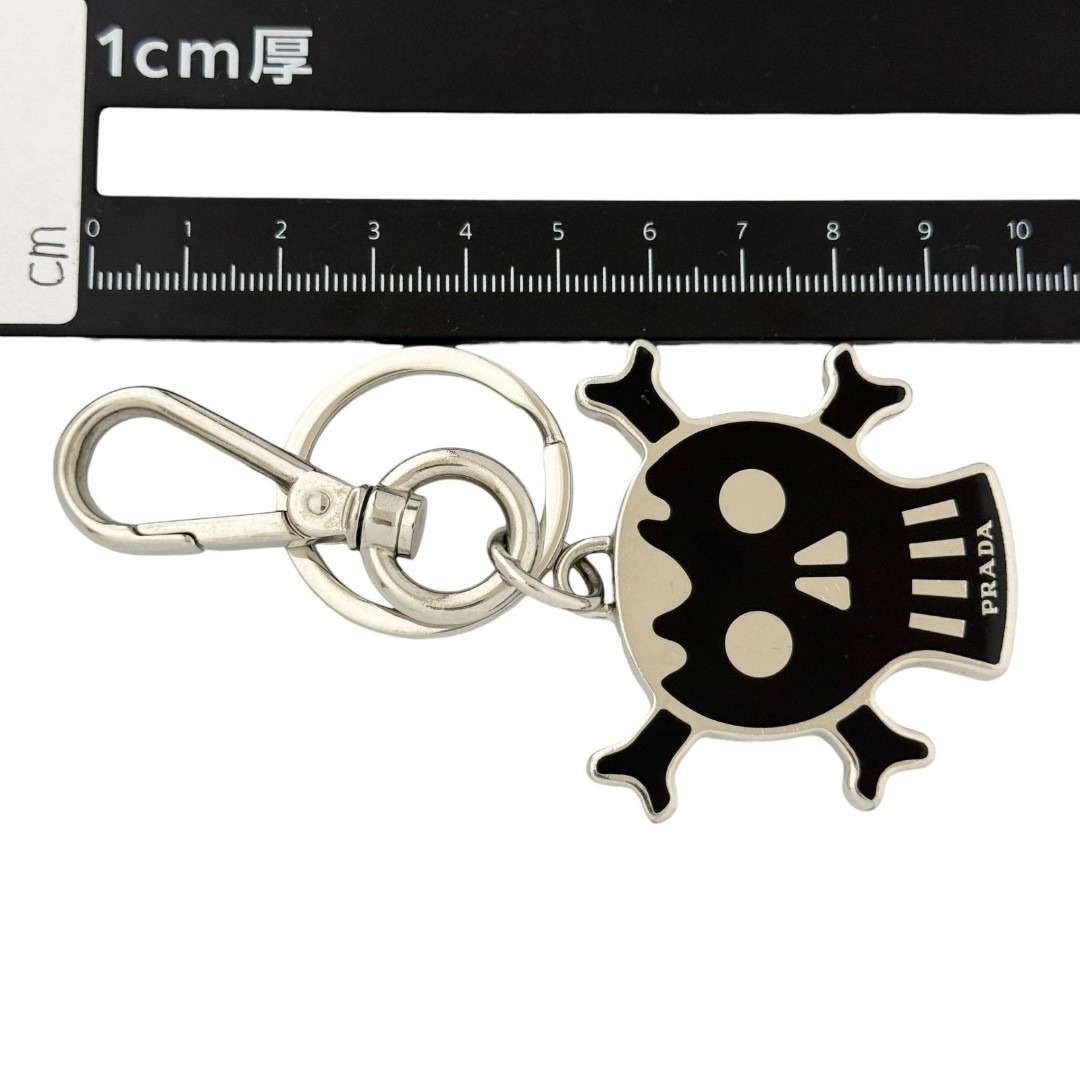 PRADA - プラダ メンズ キーホルダー キーリング ドクロ ガイコツ 黒