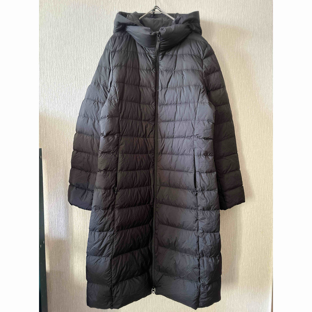 UNIQLO - ユニクロ ウルトラライトダウン フーデットロングコート 黒 M