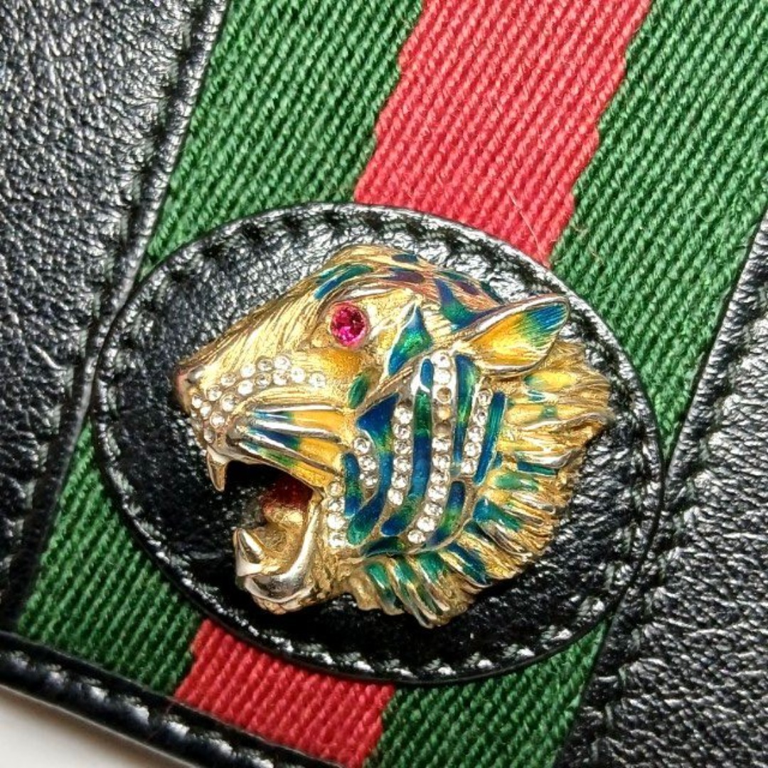 GUCCI - 良品 グッチ ラジャ タイガー チェーンウォレット シェリー 二